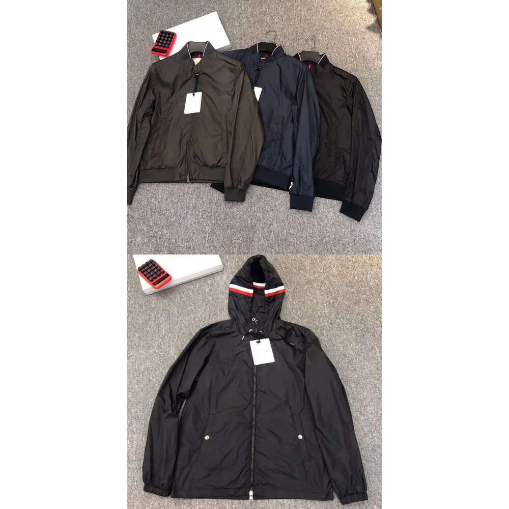 Designer Spring Autumn Windbreaker Have NFC Scan Jacket Zipper Colorful Fashion Hooded Mens Raincoat Outerwear High Quality Slim Stylist Coat