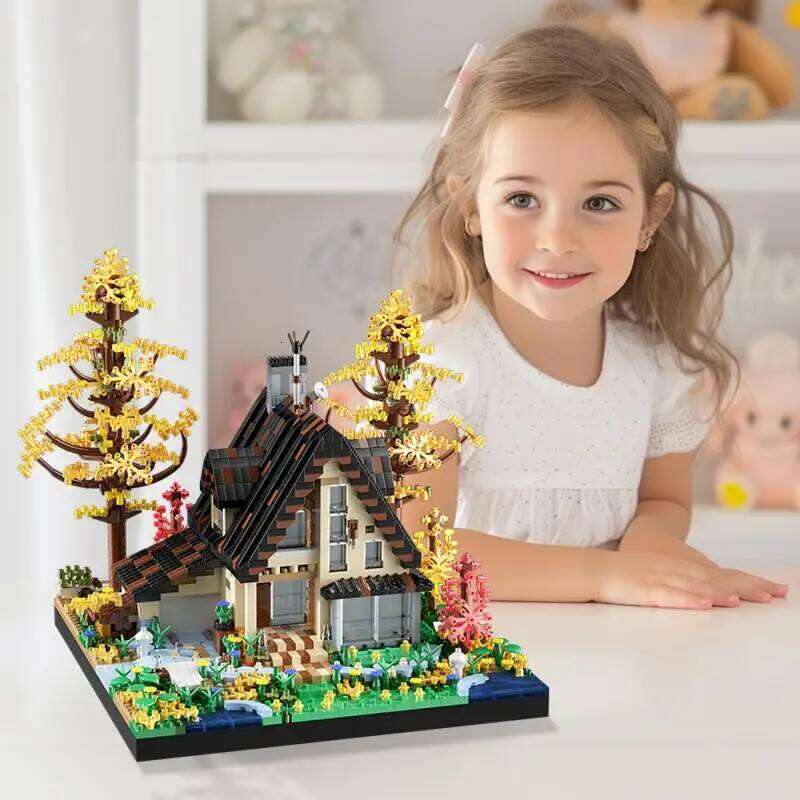 2635PC Forest Wooden House Building Blocks Cabin Model Bricks City Street View Kids Toys Educational Girls Boys Birthday Gift Z260305