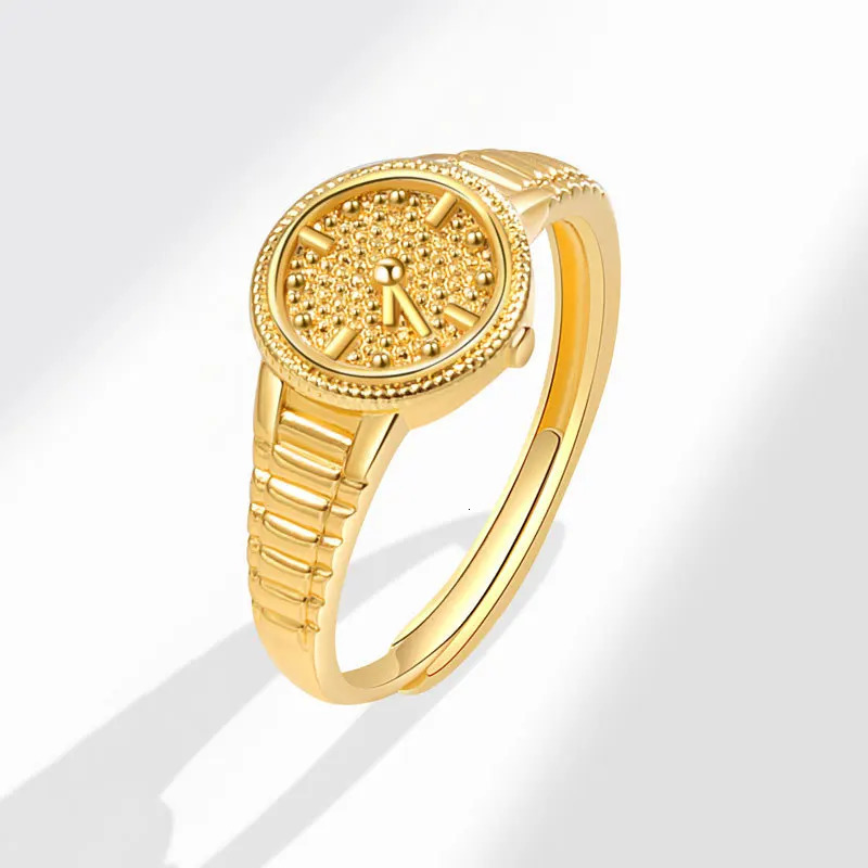European and American wholesale selling Golden small gold watch ring for women 520 I love you clock watch ring ins Valentine 260302