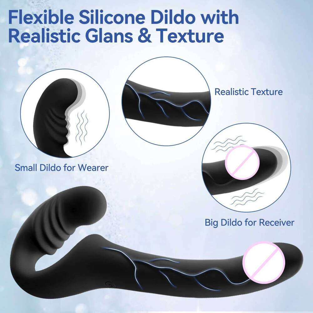 GAIWU 6 4 Inch Strap On Double Sided Dildo 10 Strong Vibrating Anal Clitoral G Spot Vibrator Pegging & Lesbian Sex Toys W260305