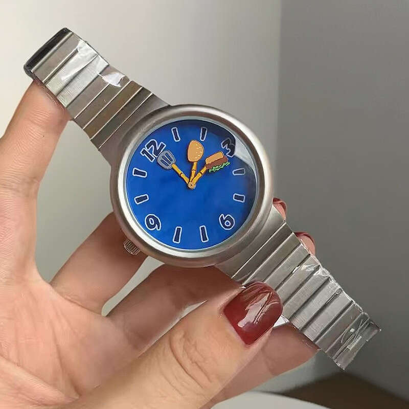 SpongeBob SquarePants Cartoon Double Color Don't Want to Work Couple Personality Niche Creative Men's and Women's Watches