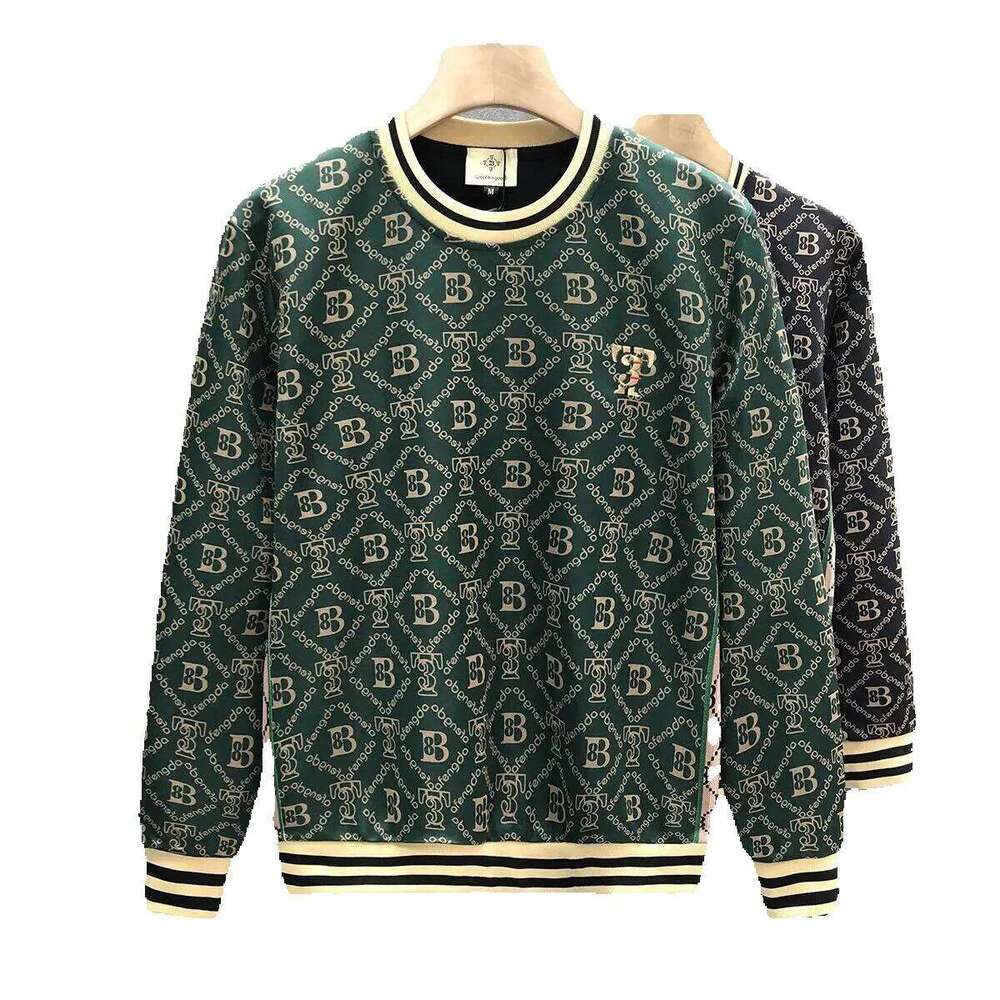 High-End Letter Printed Sweatshirt Trendy Brand Jacket Spring And Autumn New Men's Handsome T-Shirt Top