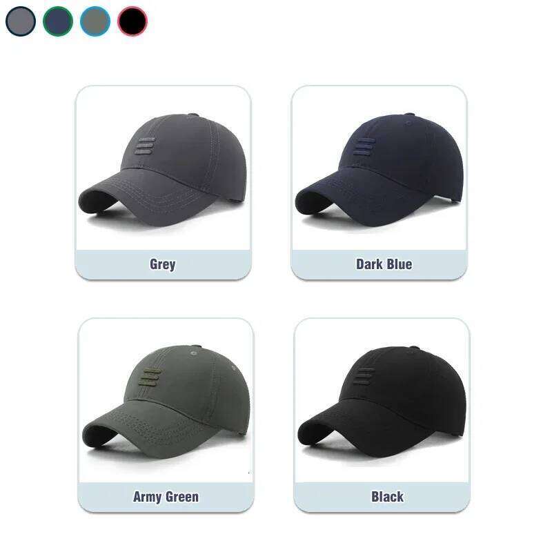 4 Colors New Fashion Soft Top Baseball Cap Outdoor Sport Casual Cotton Snapback Hats For Men and Women Three Bars Dad Hat Design Y260304