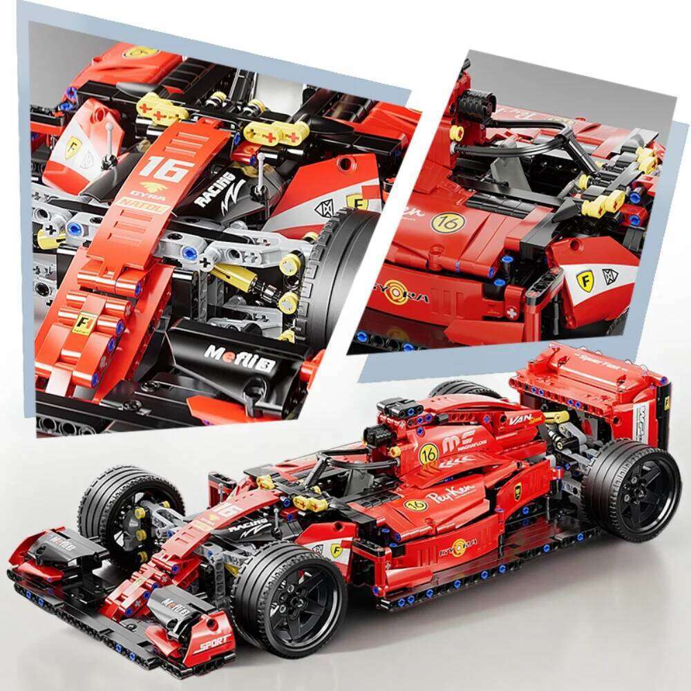 1:10 MOC Formula Sports Building Blocks Racing Track City Car Puzzle Bricks Assembly Group Boys and Girls Birthday Gift Toys Z260305
