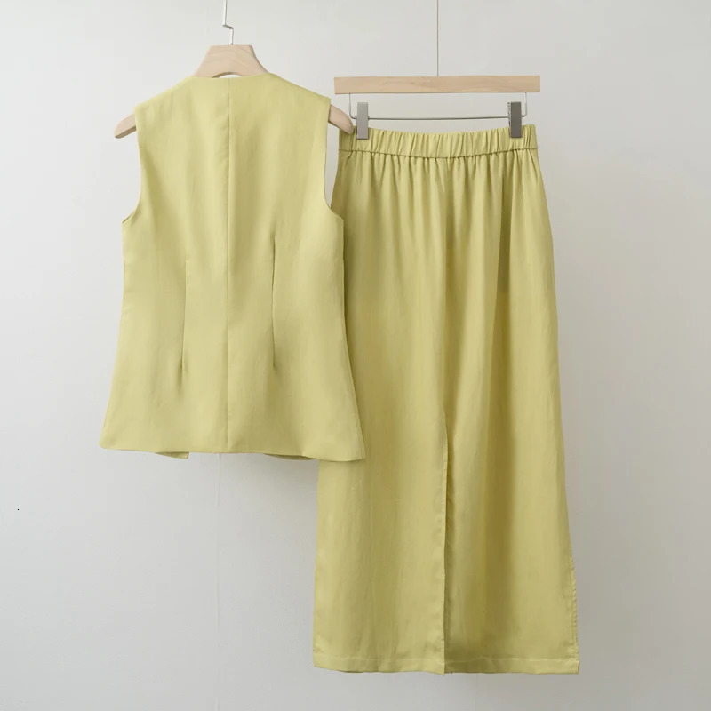 Women Casual Summer Vest Skirt Sets 260305