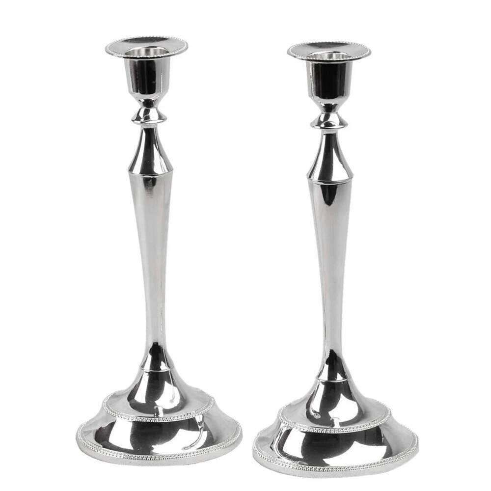 Taper Metal Candle Holder Gold Silver Candlestick for Wedding Formal Event Home Dinning Table Decoration XJ260305