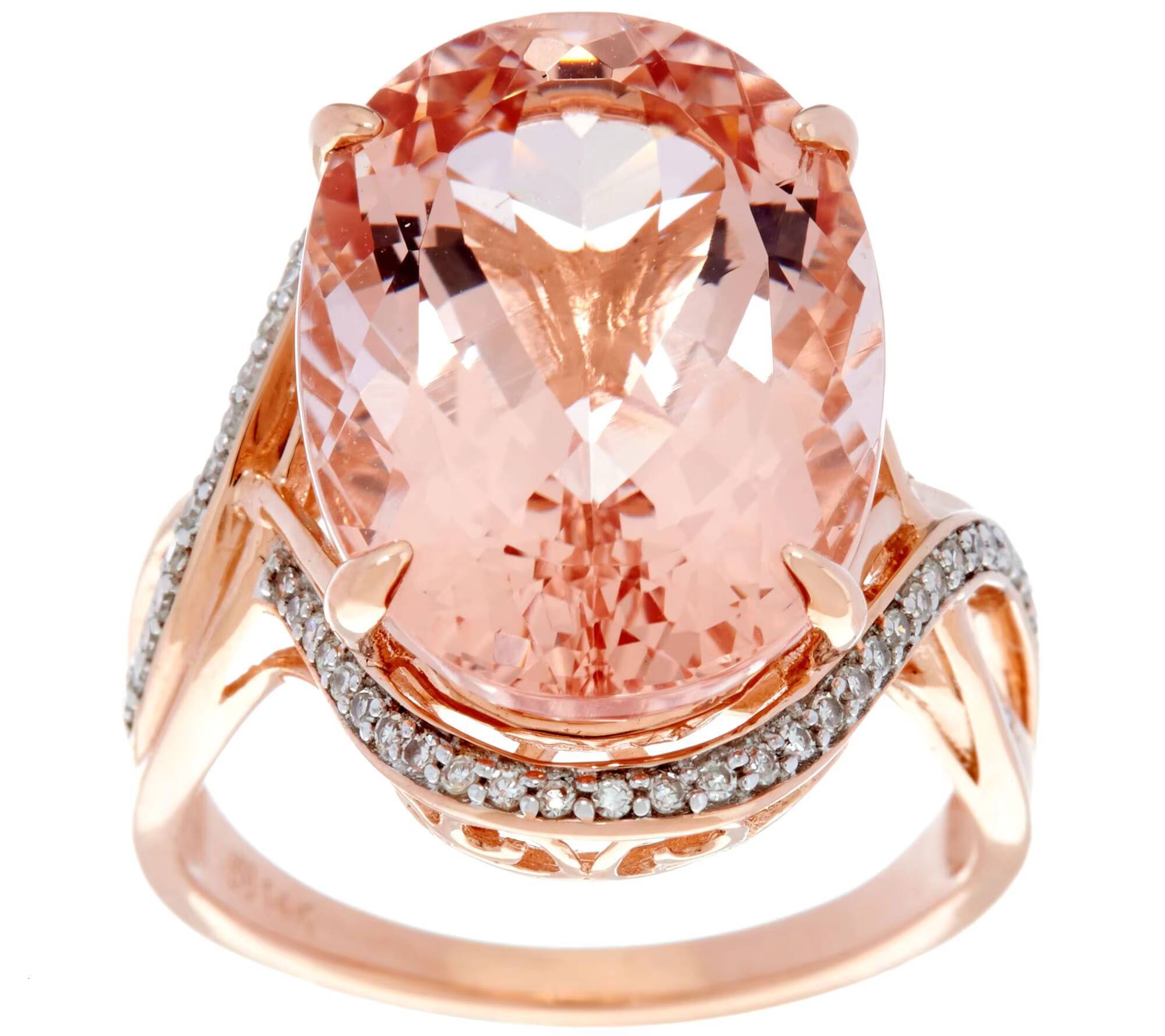 Porganite Antique Square Morganite Neil Mane Ring Rhodium Plated Durable for Wedding and Party Kay Jewelry