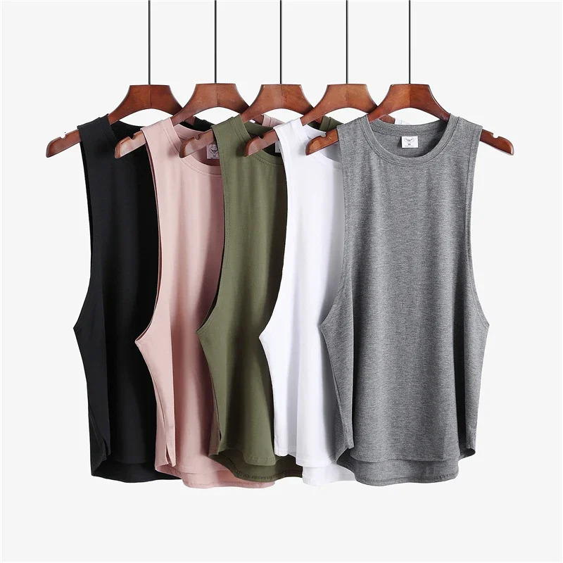 Fitness clothing blank sleeveless shirt mens gym stringer tank top bodybuilding tanktop men sportwear undershirt fashion vest 260306
