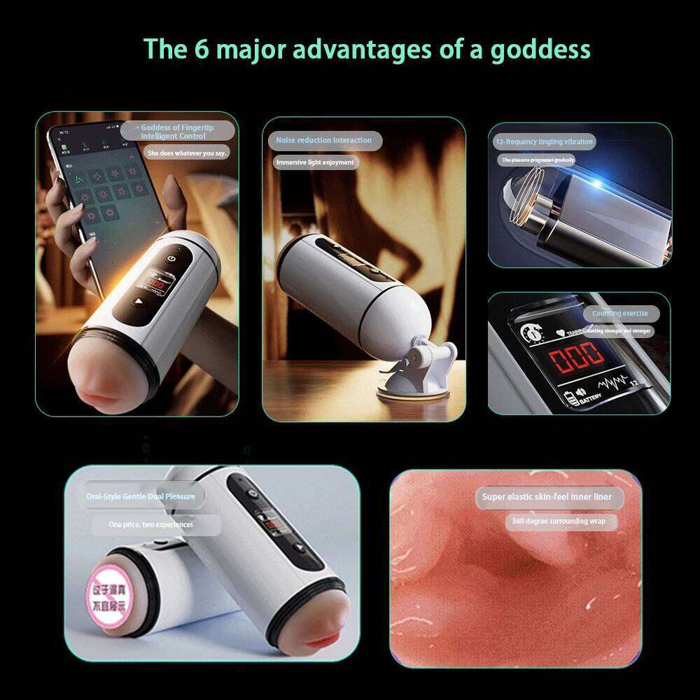 Man Masturbator Automatic Sucking Masturbation Cup for Male Deep Throat Oral Vagina Suction Blowjob Vibrating Sex Machine W260305