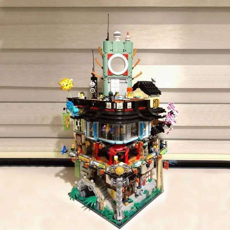 4867PCS Creative Ninja City Centre Architecture Building Blocks Street View Garden Construction Bricks Toys Adult Kid Gift Z260305