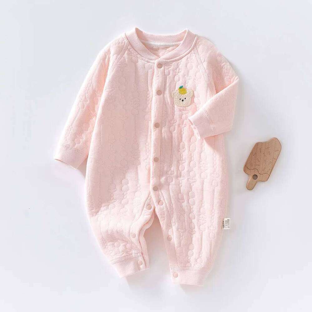 AYNIGIELL Baby Autumn Winter Warm Sleepwear Pure Cotton Clothes 0-18 Months Newborn Boys and Girls Jumpsuit Z260306