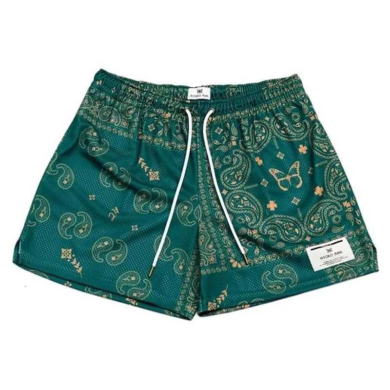RYOKO RAIN New summer mens shorts men and womens fashion beach seaside casual shorts mesh sports quick-drying quarter pants X260306