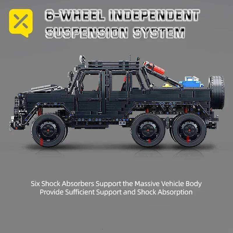 ToylinX 6x6 Off-Road Building Blocks Toy Car Technical Bricks Truck Simulation Model 1:8 Scale Adult Construction Vehicle Kits Z260305