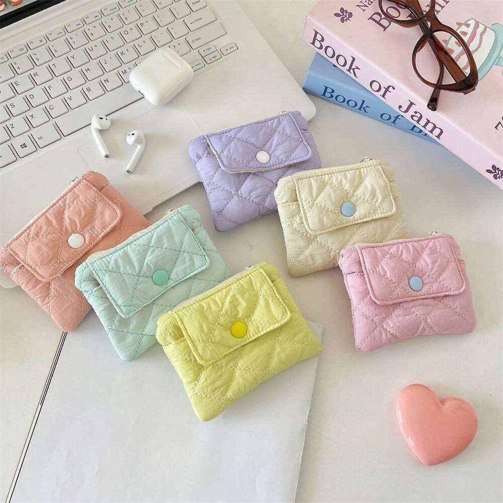 Simple Zipper Kid Storage Pouch Money Pocket Solid Color Coin Key Bag Women Men Cute Wallet Mini Purse C260304