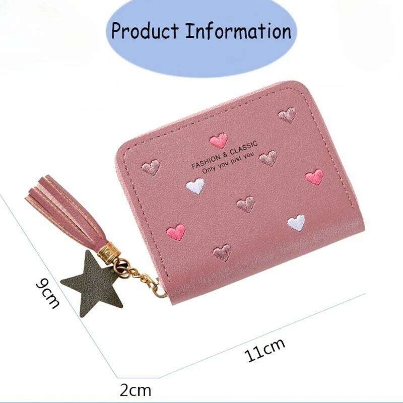 Ladies Short Korean Cartoon Cute Bear Small Mini Coin Wallet Purse Clutch Card Cash Organizer Money Bag Purses Manga C260304