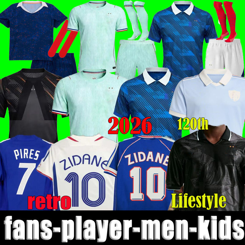 4XL 2026 french soccer jerseys MBAPPE THAUVIN BARCOLA OLISE EKITIKE francia 25 26 27 KANTE DEMBELE Maillots de football shirt Men kids kit 120 France 1998 Retro ZIDANE