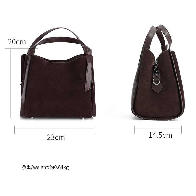Women Suede Cow Leather Shoulder Bag Female Genuine Leather Versatile Handbags Ladies Fashion Designer Crossbody Bags H260306