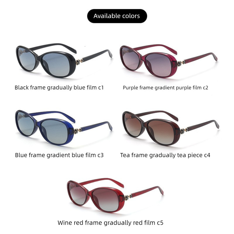 2026 New Designer Luxury Brand Women's Polarized Sunglasses Classic High End Street Style Elegant Multi Functional Gradient Sunglasses Factory Wh