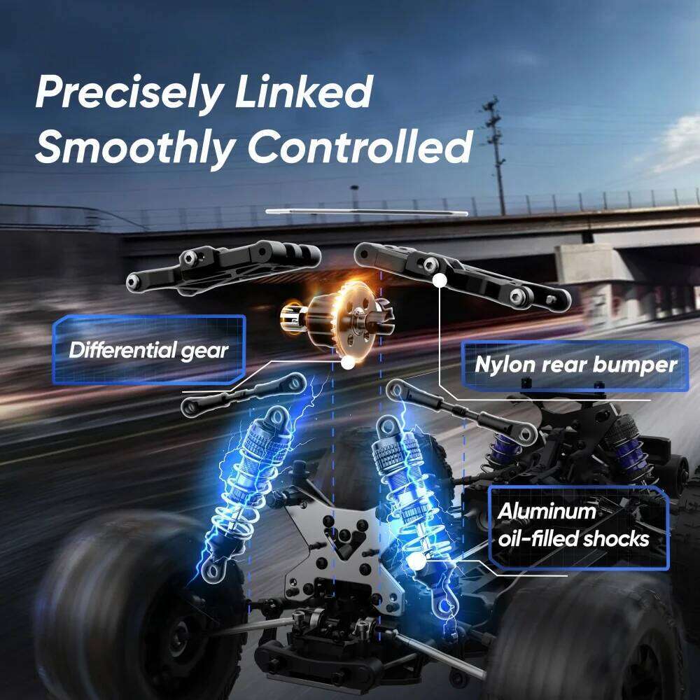 JIUSI PT14R MT14R V3 1/14 Racing Car 3S Battery 4WD 80km/h Brushless Motor 2.4G Remote Control High Speed Off-road RC Truck C260305