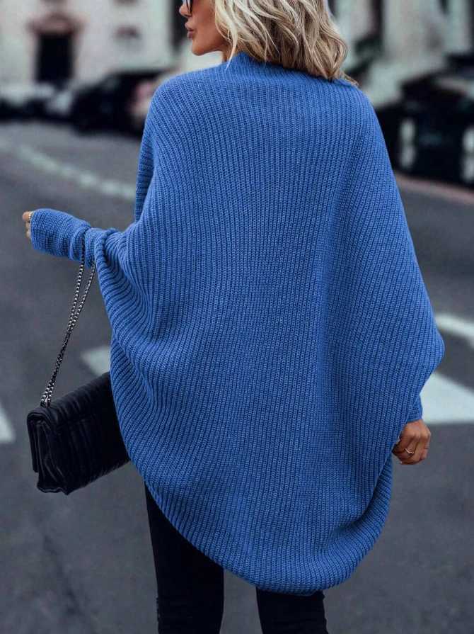 Ladies Elegant Open Cardigan Knitted Sweater Spring Autumn Outerwear Loose Long Sleeve Top for Holiday Versatile Casual Wear M260306