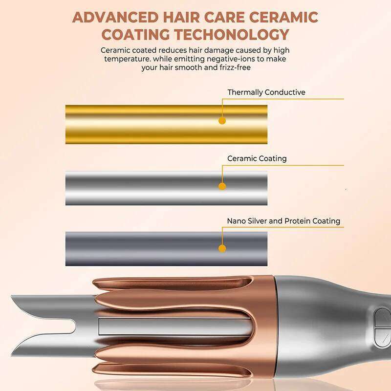 3 grades LCD display 32mm Silver Automatic Iron Large Curling Female Hair Styling Big Wave Salon Accessories Tool 26Y0306