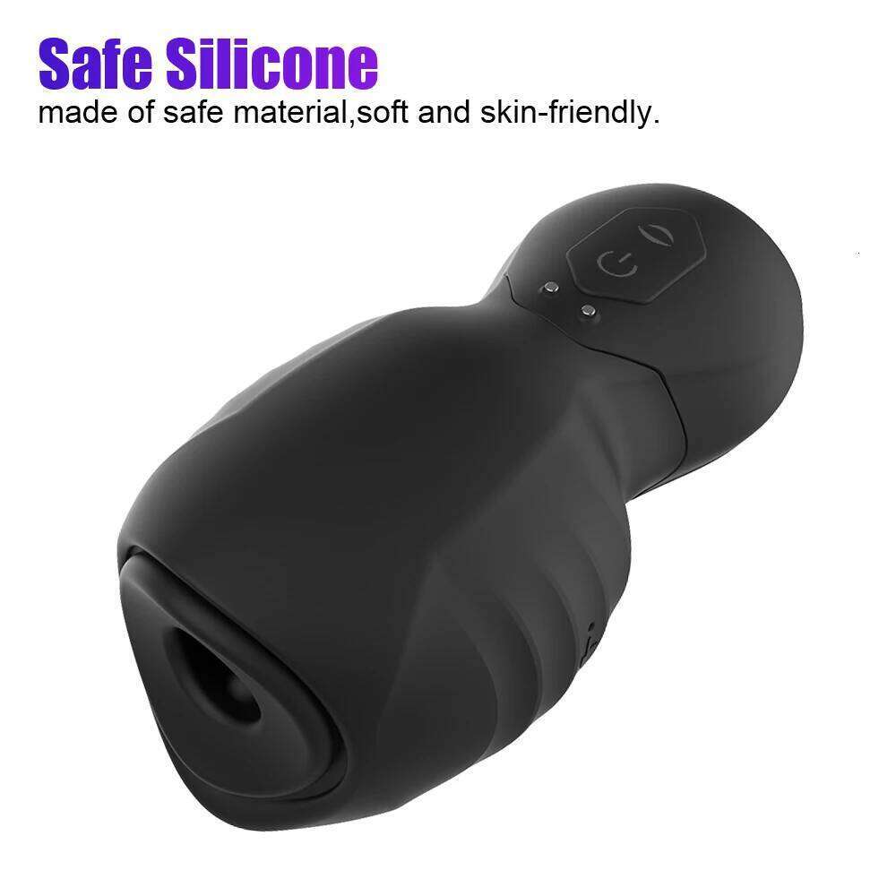 Strong Suction 7+7 Modes Vibrator Penis Trainer Delayed Ejaculation Male Masturbation Cup Erotic Glans Sucking W260305