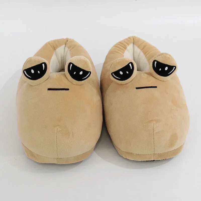 The Maw Pou Cotton Slipper Anime Plush Slippers Kawaii Cartoon Soft Stuffed Fluffy Thick Non-slip Shoes Alien Pou Doll Home Indo S260305