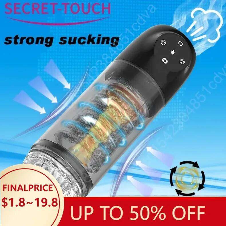Best Selling Male Sucking Mastubator Blowjob Vacuum Penis SPA Automatic 360 Rotation Man Masturbator Cup Exhaust IXP7 Sex Toys W260305