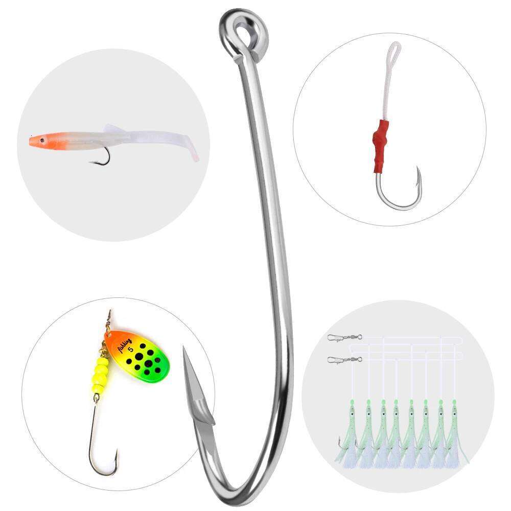 FISH KING 30-100 Pcs High Carbon Steel Barbed Carp Hooks Sharp Fishhook for Sea Fishing Hook Tackle 2330 S260305