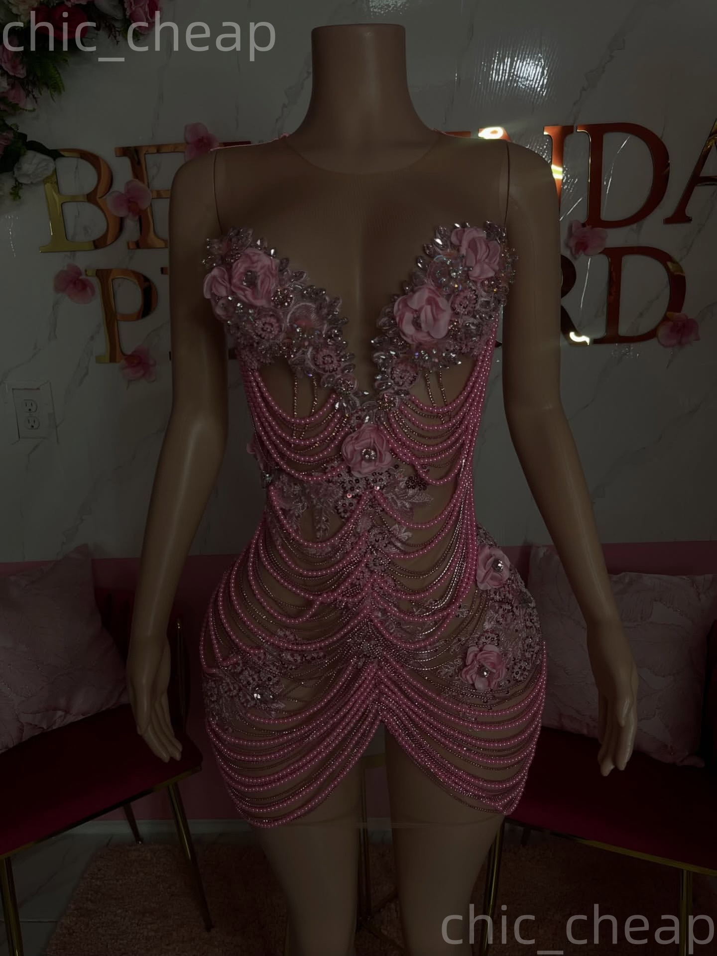 2026 Pink Sheath Cocktail Dress Flowers Crystals Beadings Short Mini Graduation Homecoming Dresses For Special Occasions Sweetheart Gowns Dinner Dress