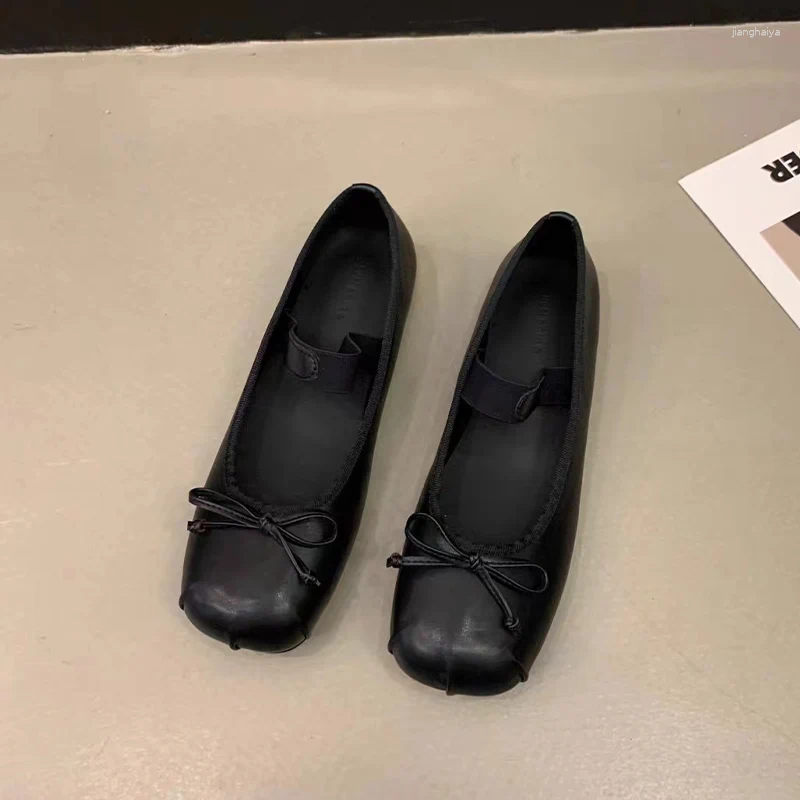 Casual Shoes Ballet Dance Women Mary Janes Flats Bow Dress Summer Sandals 2024 Designer Spring Walking Femme Zapatillas