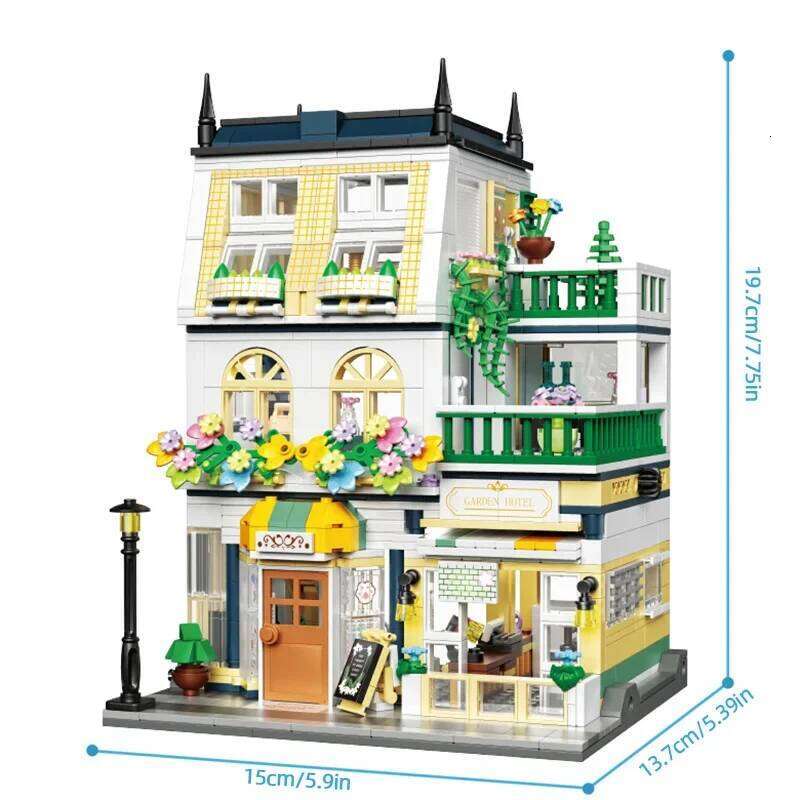 998PCS City Flower House Building Blocks Creative Plant Villa Model Bricks Desktop Decoration Diy Toy For Kids Holiday Gifts Z260305