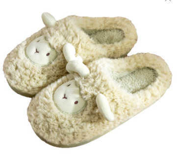 Cartoon cotton slippers for women indoor warm home use non-slip cute plush slippers S260305