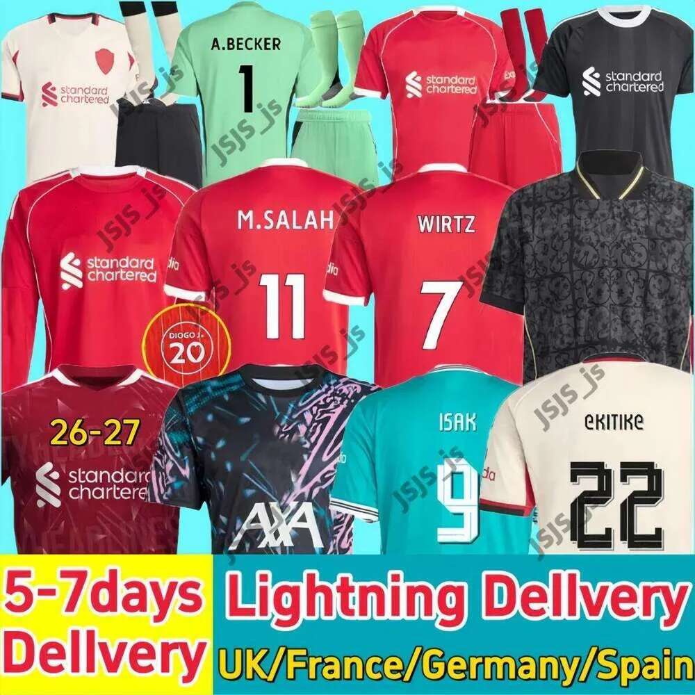 2026 2027 liverpool Mohamed ISAK WIRTZ EKITIKE SZOBOSZLAI MAC ALLISTER VIRGIL camiseta NGUMOHA SZOBOSZLAI EKITIKE long sleeve Soccer Jerseys 25 26 football jersey