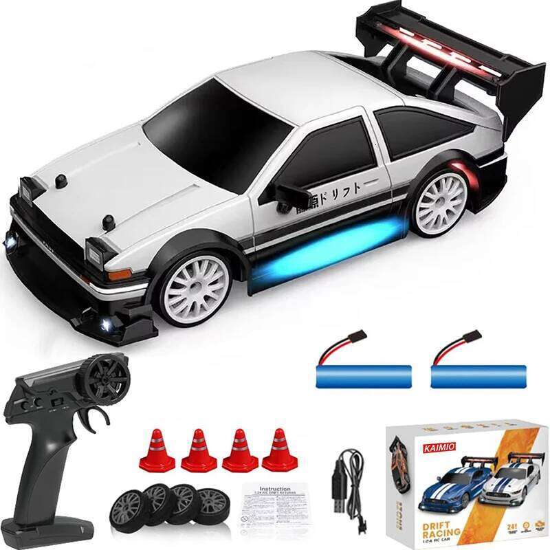 1:24 Scale RC 4WD 2.4GHz 30KM/H High Speed Sport Toy Car with LED Lights, Racing and Drift Wheels C260305