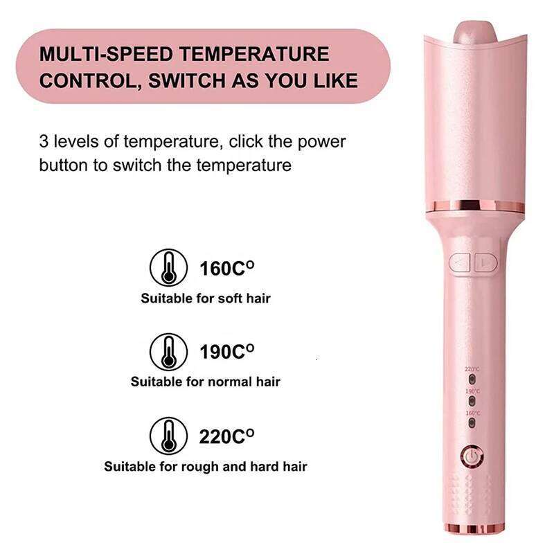 Professional Automatic Rotating Styling Tool Hair Curler with Ceramic Ionic Barrel and Smart Anti-Stuck Sensor 26Y0306
