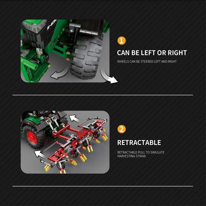 1664PCS Agricultural Tractor Building Blocks Rc APP Remote Control Engineering Car Model Bricks DIY Toys Gifts For Boys Kids Z260305