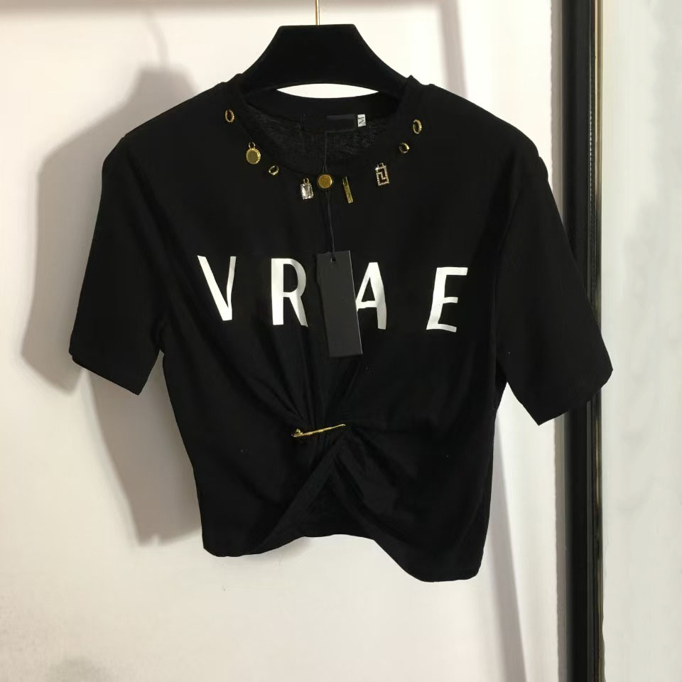 Women's Plus Size T-Shirt Men's T-Shirts Chao brand V letter direct spray printing short sleeve T-shirt tree net red youth spring and summer