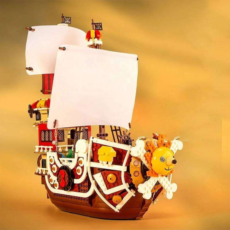 Amine The Going Merry and Thousand Sunny Pirate Ship Building Blocks With Figures Assemble Bricks Toy Gift For Adult Children Z260305