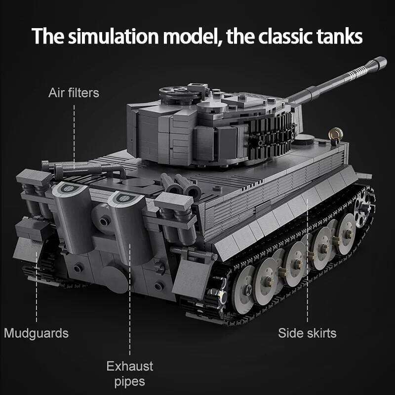 Cada 925pcs City Remote Control Ww2 Military Army Tiger Tank Building Blocks Bricks RC Vehicle Toys Gifts Children Boys Z260306
