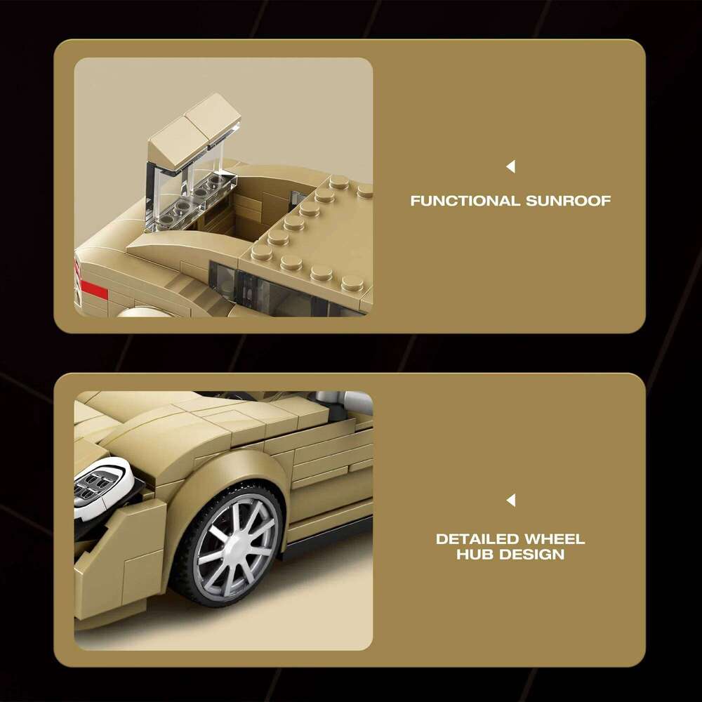 324PCS Luxury Coupe Building Blocks Classic Speed Car Model Technology Bricks Desktop Decoration Kids DIY Toys Birthday Gift Z260305