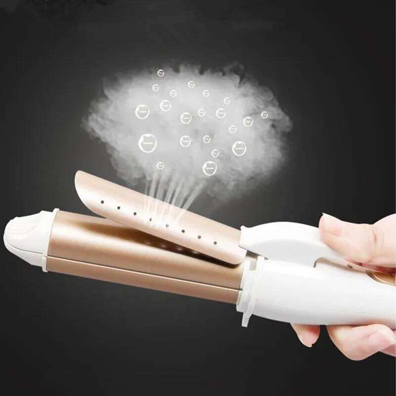 Multifunction 3 In 1 Gold Ceramic Curling Iron Curler Professional Styling Tools Hair Straightener Heated Roller 26Y0305