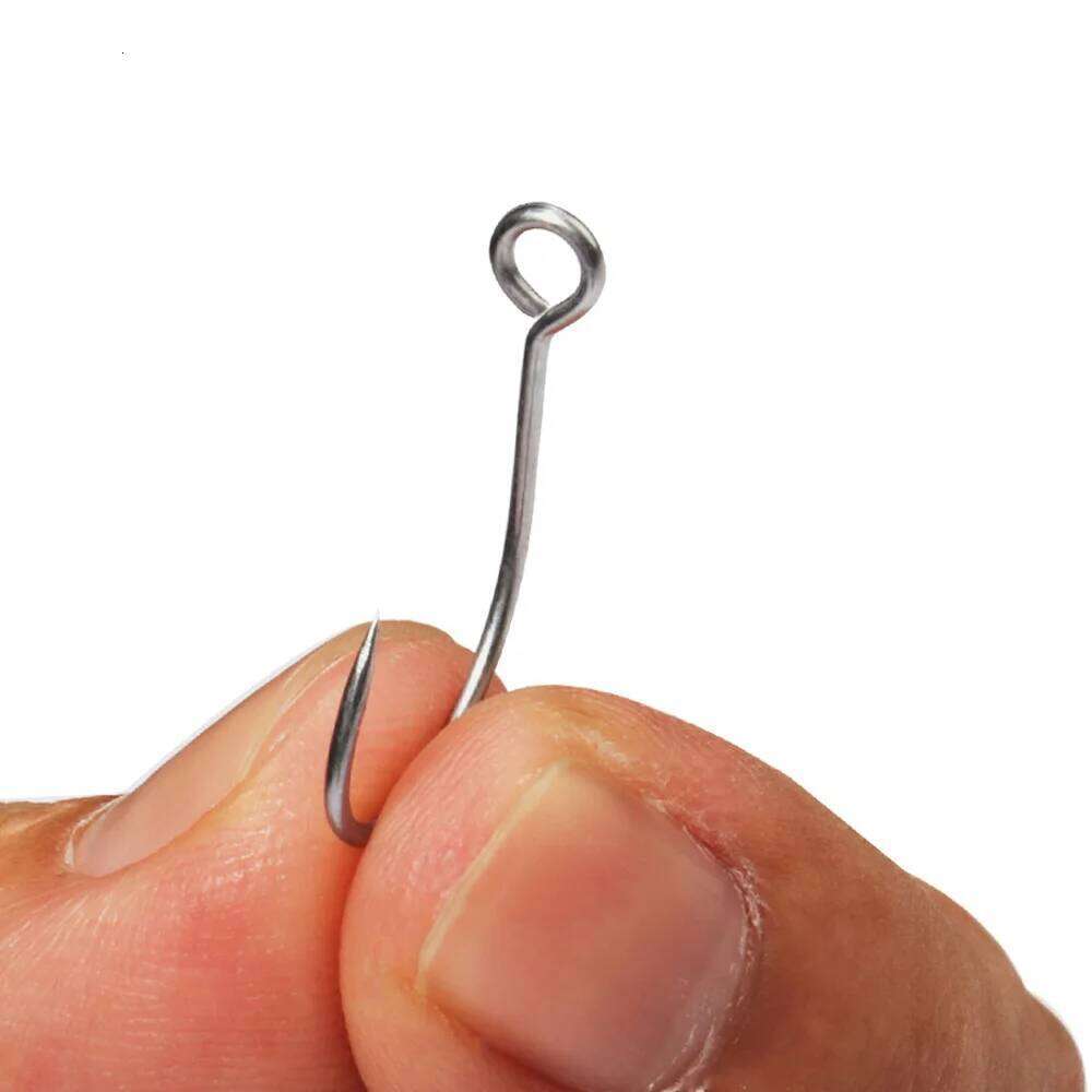 50PCS Big Ring Single Hooks 2# 4# 6# 8# 10# Sharp Barb 20PCS Circle Hook Worm Carbon Steel Assist Fly Fishing Tackle Fishhook S260305