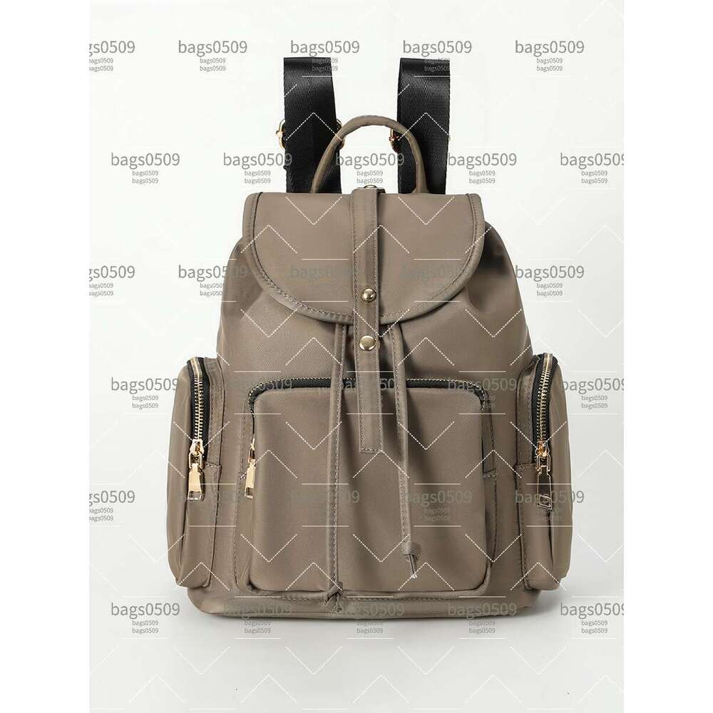 Luxury Bags Factory Direct Cross-Border Nylon Waterproof Flap Versatile Large Capacity Women's Bag Drawstring Travel Backpack Hot Selling BAOLUOM
