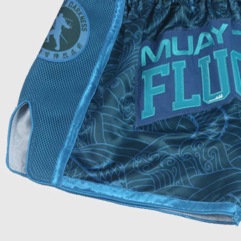FLUORY Style Muay Thai Shorts Print Free Combat Mixed Martial Arts Boxing Training Match Pants Leisure Style X2603061