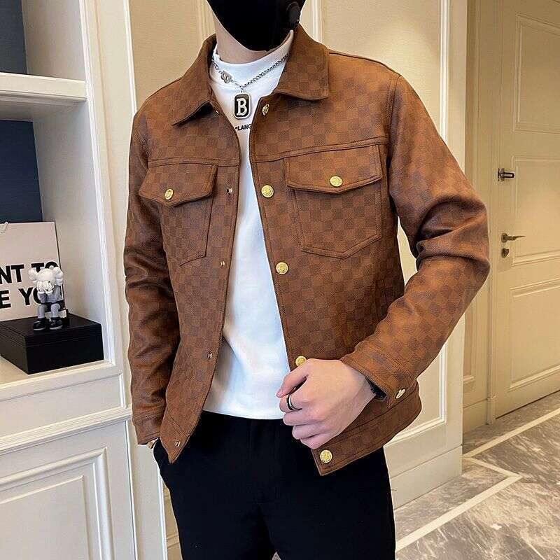 New Autumn And Winter Men's Korean Style Slim Fit Smooths Your Silhouette Casual Thin Youth Jacket Top