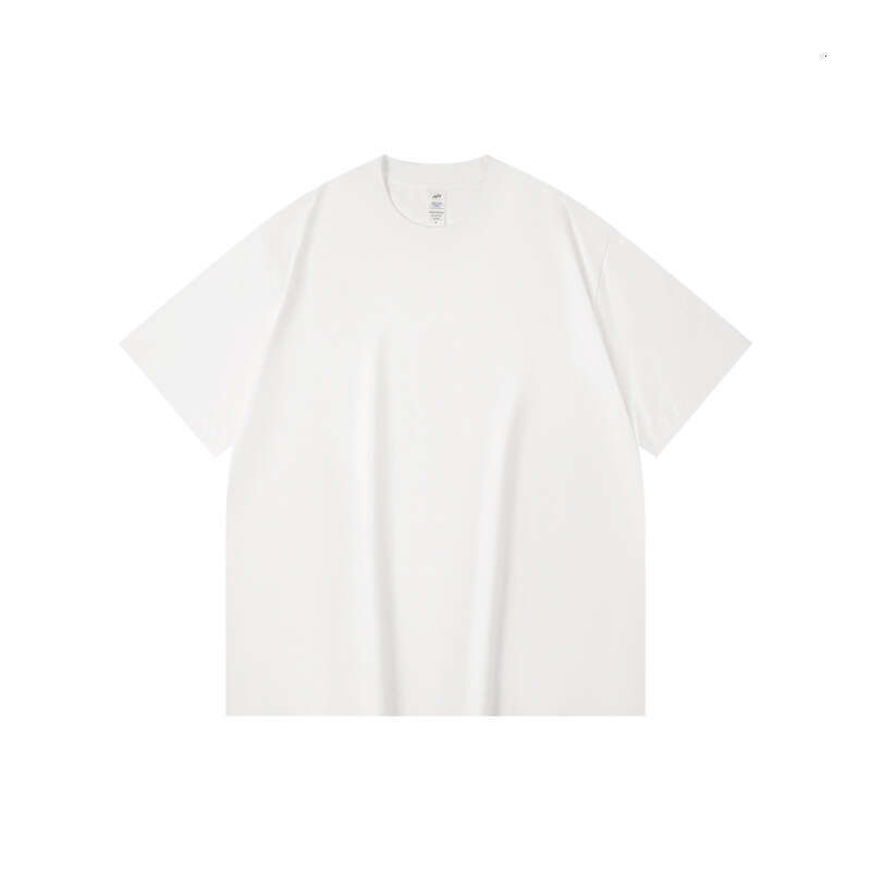230g Pure Cotton Short Sleeve T-Shirt Solid Color Loose Casual Round Neck Base Shirt Summer Heavyweight Unisex Breathable Tee