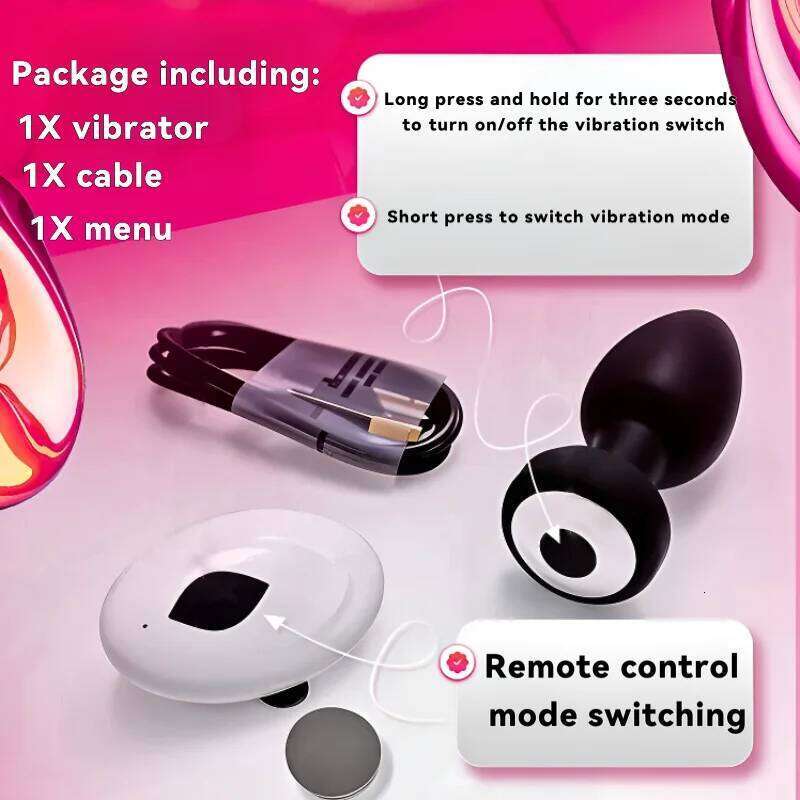 Anal Vibrator Wireless Remote Control Vagina Butt Plug Prostate Massager Female Masturbator for Adult Sex Toys Women Men Gay W260305