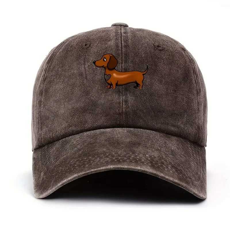 Cute Sausage Dog Pattern Printed Baseball Hat with Adjustable Snap Button Lightweight Valentines Day Gift S260306