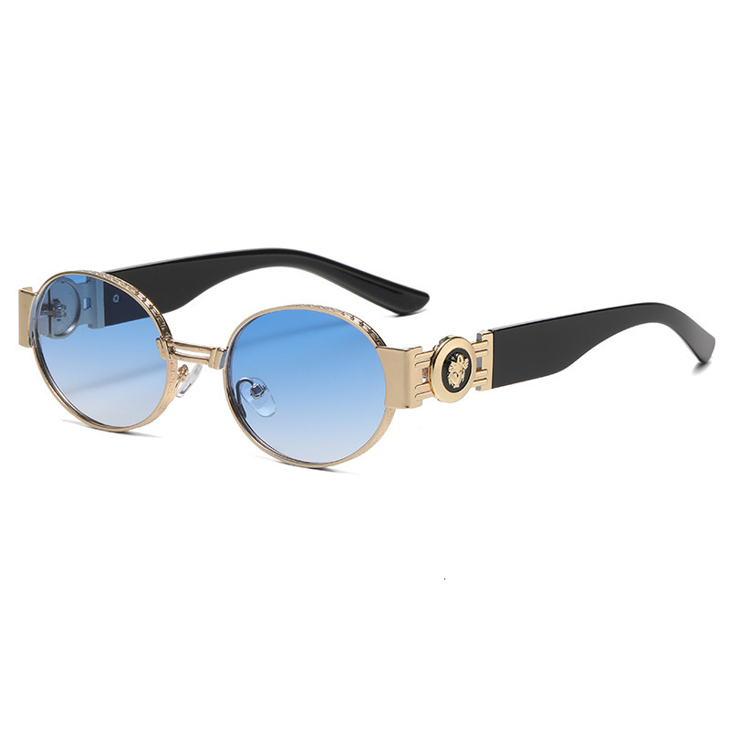 2026 New Cross Border European And American Designer Sunglasses Fashion Oval Frame Women's Sunglasses Outdoor Bicycle Sunglasses Fashion UV Resis